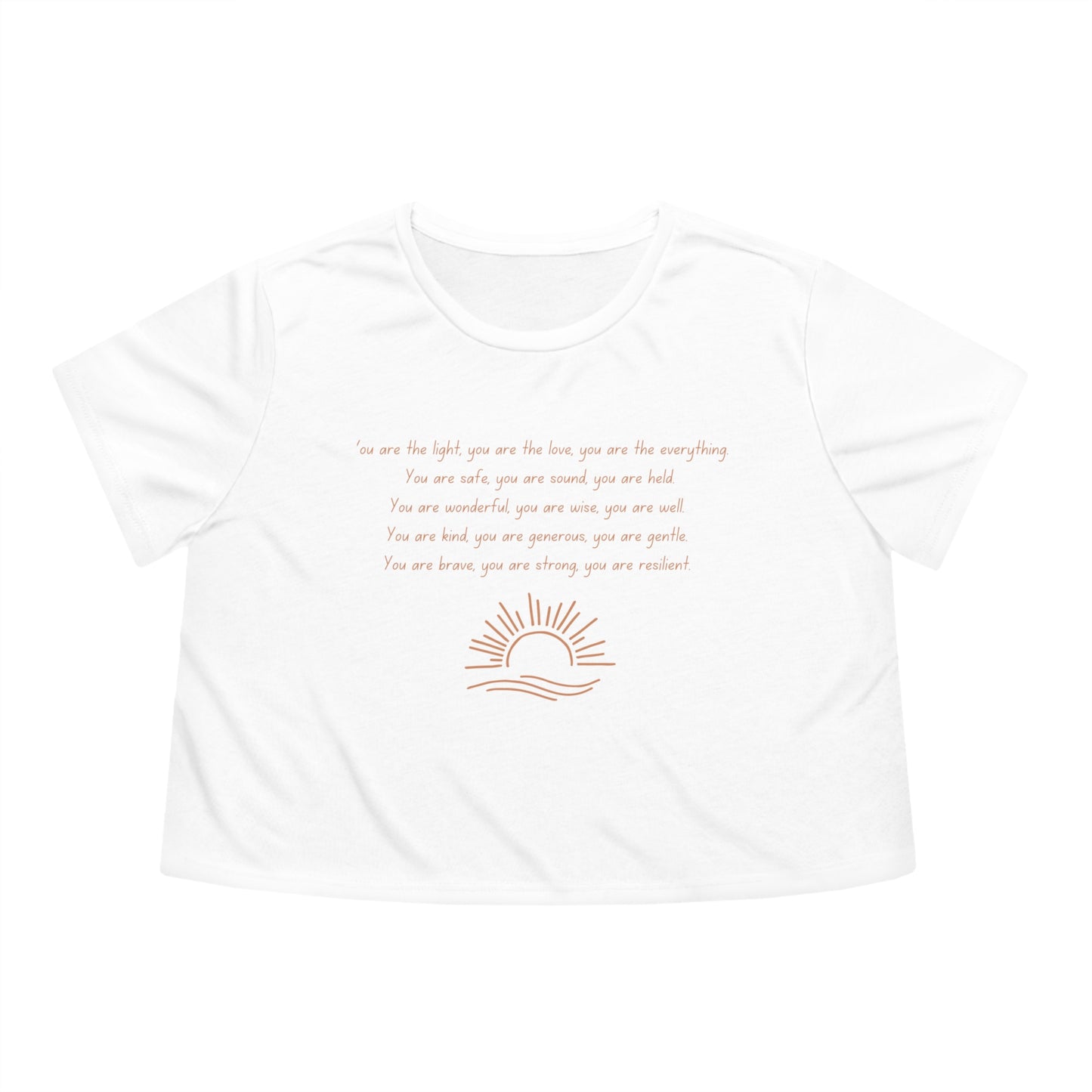 You Are The Everything Logo Women's Flowy Cropped Tee