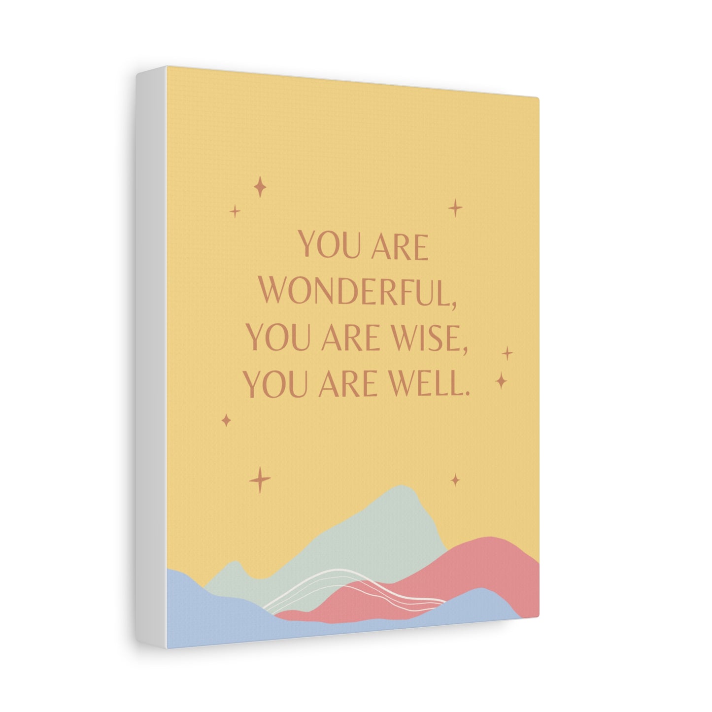 Wonderful, Wise, Well - Matte Canvas, Stretched, 1.25"