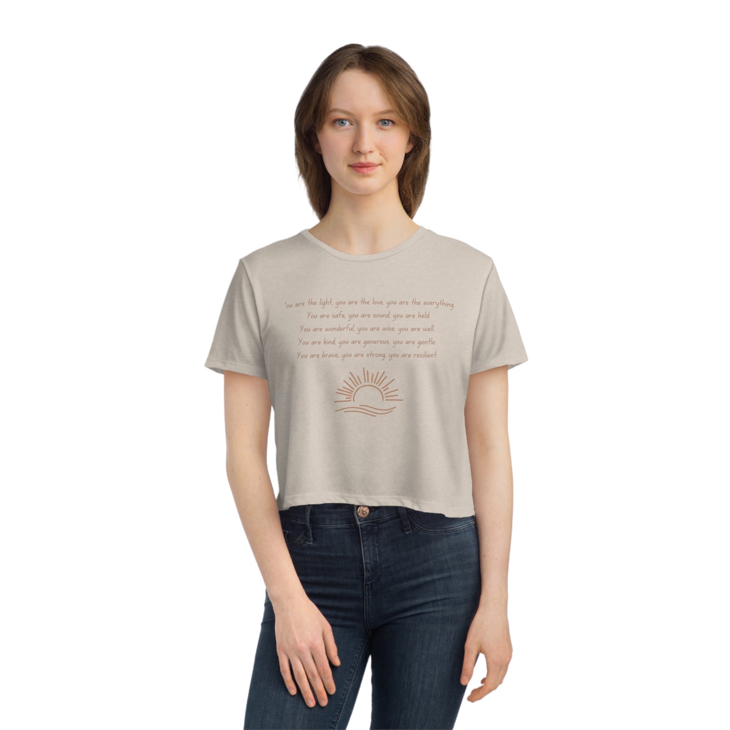 You Are The Everything Logo Women's Flowy Cropped Tee