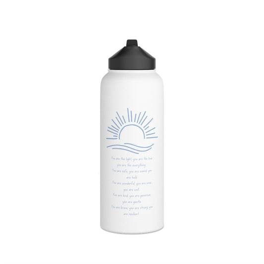 You Are The Everything Blue Print Stainless Steel Water Bottle, Standard Lid