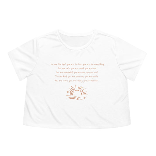 You Are The Everything Logo Women's Flowy Cropped Tee