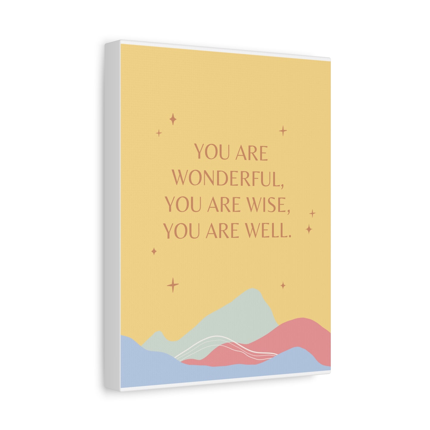 Wonderful, Wise, Well - Matte Canvas, Stretched, 1.25"